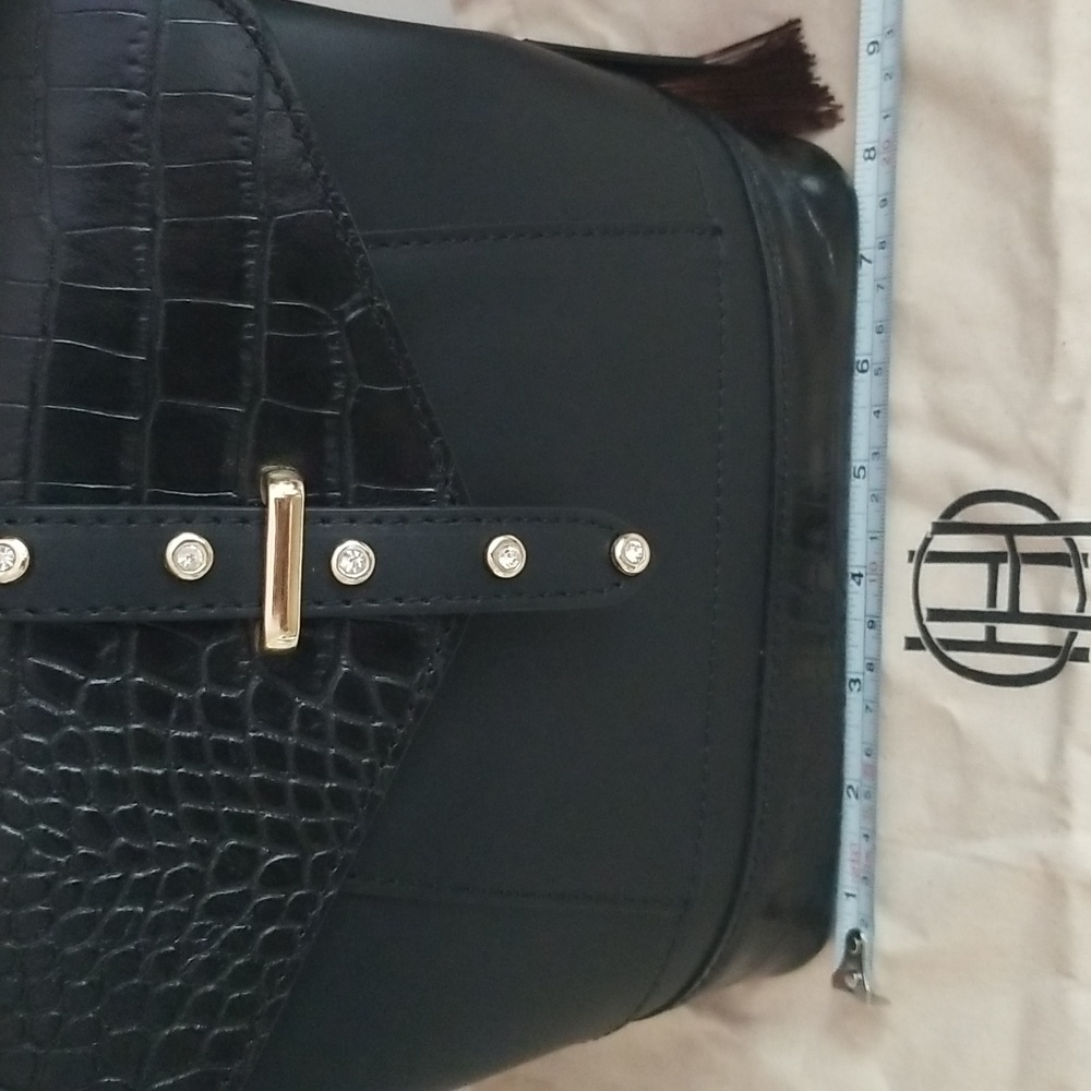 NWT House of harlow 1960 Crystal Studded Black Backpack Shoulder Handbag - Picture 12 of 14